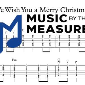 We Wish You a Merry Christmas by John Denver and The Muppets accurate strum guitar sheet music arrangement preview
