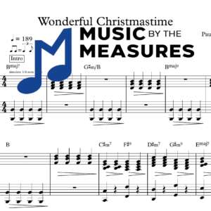 Wonderful Christmastime by Paul McCartney accurate keyboard sheet music transcription preview