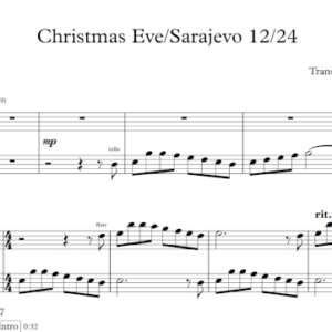 Keyboard Sheet Music for "Christmas Eve/Sarajevo 12/24" by the Trans-Siberian Orchestra.