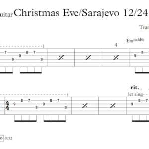 Lead Guitar Tablature for "Christmas Eve/Sarajevo 12/24" by the Trans-Siberian Orchestra.