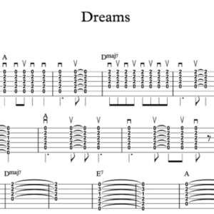 Strum Guitar Tablature for "Dreams" by The Cranberries