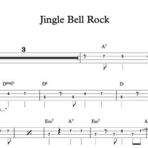 Bass Guitar Tablature for "Jingle Bell Rock" by Bobby Helms