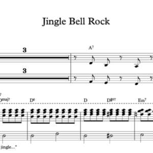 Keyboard Sheet Music for "Jingle Bell Rock" by Bobby Helms