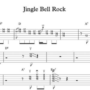 Lead Guitar Tablature for "Jingle Bell Rock" by Bobby Helms