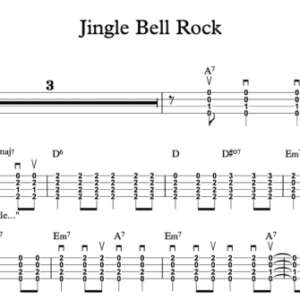 Ukulele Tablature for "Jingle Bell Rock" by Bobby Helms