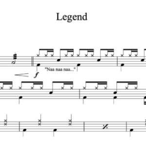 Drum Sheet Music for "Legend" by The Score