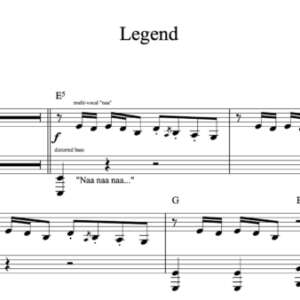 Keyboard Sheet Music for "Legend" by The Score