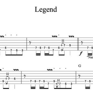 Lead Guitar Tablature for "Legend" by The Score