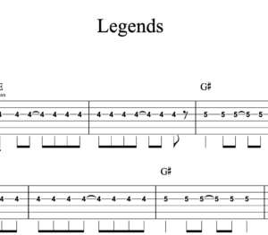 Lead Guitar Tablature for "Legends' by Current Joys