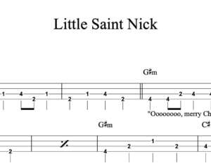 Bass Guitar Tablature for "Little Saint Nick" by The Beach Boys