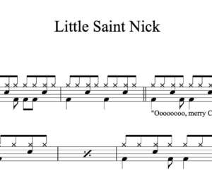 Drum Sheet Music for "Little Saint Nick" by The Beach Boys