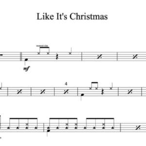 Drum Sheet Music for "Like It's Christmas" by Jonas Brothers