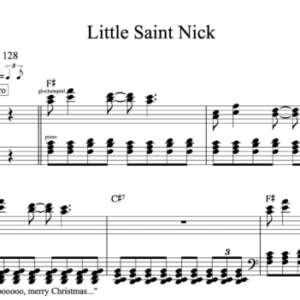 Keyboard Sheet Music for "Little Saint Nick" by The Beach Boys