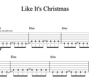 Lead Guitar Tablature for "Like It's Christmas" by Jonas Brothers