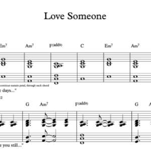 Keyboard Sheet Music for "Love Someone" by Lukas Graham 