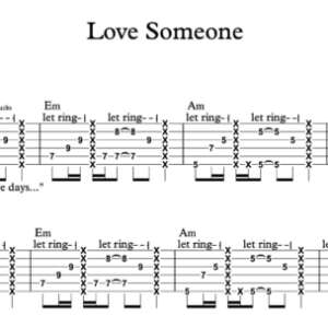 Lead Guitar Tablature for "Love Someone" by Lukas Graham 