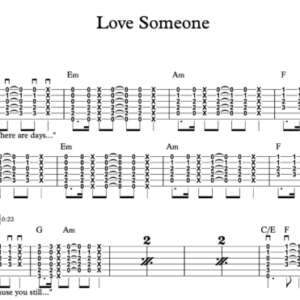 Strum Guitar Tablature for "Love Someone" by Lukas Graham 