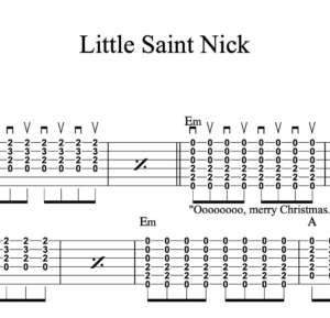 Strum Guitar Tablature for "Little Saint Nick" by The Beach Boys