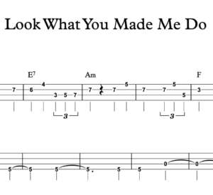 Bass Guitar Tablature for "Look What You Made Me Do" by Taylor Swift