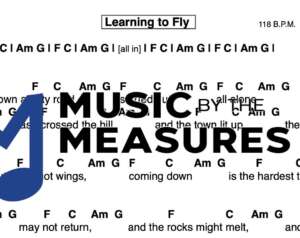 Lead Sheet for "Learning to Fly" by Tom Petty and the Heartbreakers
