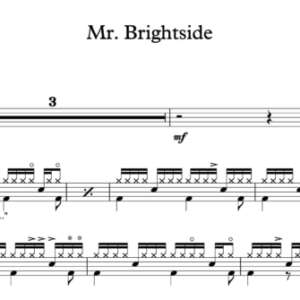 Drum Sheet Music for "Mr. Brightside" by The Killers