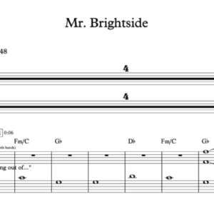 Keyboard Sheet Music for "Mr. Brightside" by The Killers