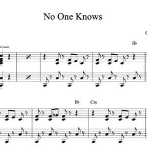 Keyboard Sheet Music for "No One Knows" by Queens of the Stone Age