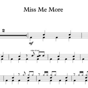 Drum Sheet Music for "Miss Me More" by Kelsea Ballerini