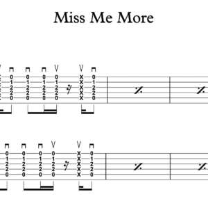 Strum Guitar Tablature for "Miss Me More" by Kelsea Ballerini