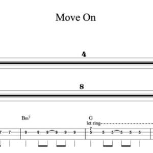 Bass Guitar Tablature for "Move On" by Mike Posner