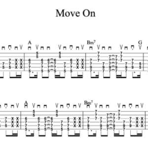 Lead Guitar Tablature for "Move On" by Mike Posner