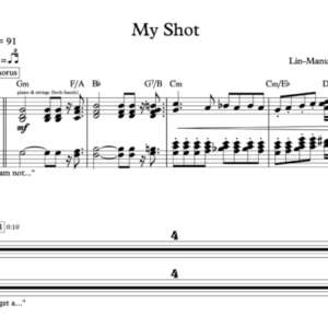 Keyboard Sheet Music for "My Shot" by Lin-Manuel Miranda et al