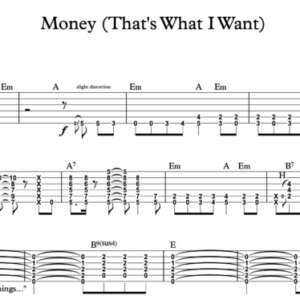 Lead Guitar Tablature for "Money (That's What I Want)" by The Beatles