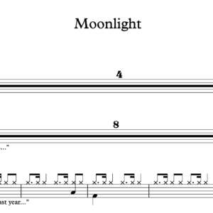 Drum Sheet Music for "Moonlight" by Grace VanderWaal