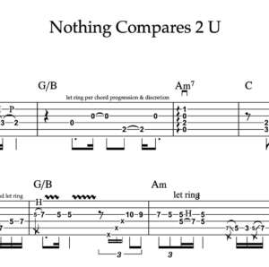 Lead Guitar Tablature for "Nothing Compares 2 U" by Chris Cornell
