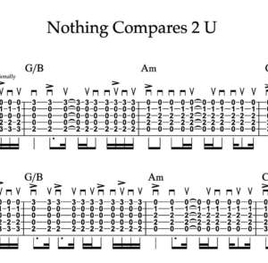 Strum Guitar Tablature for "Nothing Compares 2 U" by Chris Cornell