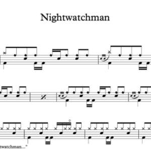 Drum Sheet Music for "Nightwatchman" by Tom Petty 