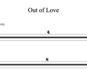 Bass Guitar Tablature for "Out of Love" by Alessia Cara