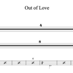 Drum Sheet Music for "Out of Love" by Alessia Cara