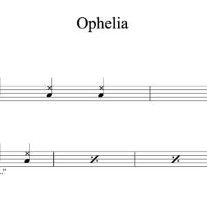 Drum Sheet Music for "Ophelia" by The Lumineers