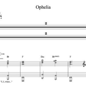 Keyboard Sheet Music for "Ophelia" by The Lumineers