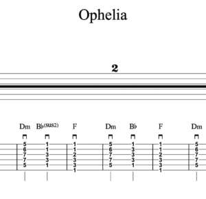 Lead Guitar Tablature for "Ophelia" by The Lumineers