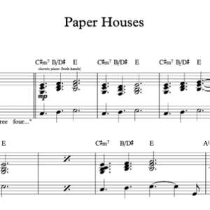 Keyboard Sheet Music for "Paper Houses" by Niall Horan