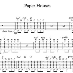 Strum Guitar Tablature for "Paper Houses" by Niall Horan