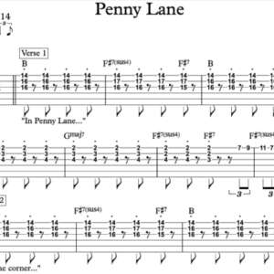 Lead Guitar Tablature for "Penny Lane" by The Beatles