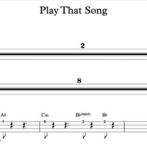 Bass Guitar Tablature for "Play That Song" by Train