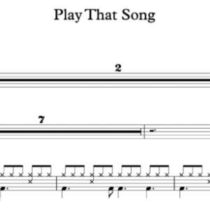 Drum Sheet Music for "Play That Song" by Train