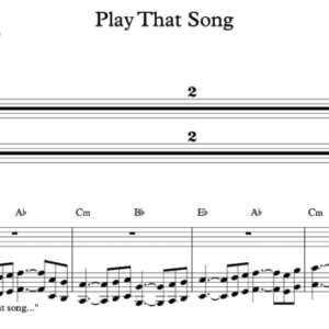 Keyboard Sheet Music for "Play That Song" by Train