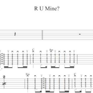 Strum Guitar Tablature for "R U Mine" by the Arctic Monkeys.