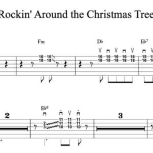 Lead Guitar Tablature for "Rockin' Around the Christmas Tree" by Brenda Lee